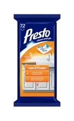 Влажные салфетки для кухни Presto Clean , 72 шт. цена и информация | Очистители | kaup24.ee