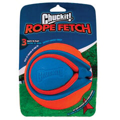 Koera mänguasi Chuckit! Rope Fetch pall, 13 cm, sinine/oranž hind ja info | Mänguasjad koertele | kaup24.ee