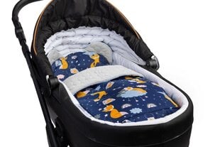 Sensillo vankri voodipesu komplekt Velvet Navy Blue Foxes, 56×76 cm, 2-osaline hind ja info | Beebide ja laste voodipesu | kaup24.ee