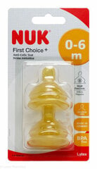 Латексная соска NUK First Choice+ Anti-Colic Teat, S, 0-6 мес, 2 шт. цена и информация | Бутылочки и аксессуары | kaup24.ee