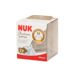 Силиконовая соска NUK Nature Sense, M, 0-6 мес, 2 шт. цена и информация | Бутылочки и аксессуары | kaup24.ee