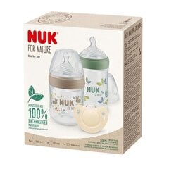 Komplekt Nuk For Nature: pudel, 150 ml + pudel, 260 ml + lutt, 1 tk. hind ja info | Lutipudelid ja aksessuaarid | kaup24.ee