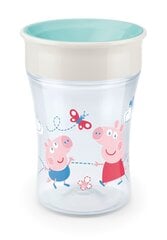 Кружка NUK Peppa Pig Magic Cup, бирюзового цвета, 8+ мес, 230 мл цена и информация | Бутылочки и аксессуары | kaup24.ee