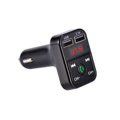 Autokomplekt vabakäeseade juhtmeta Bluetooth 5.0 FM-saatja LCD MP3-mängija Autotarvikud Kahe USB-laadija FM-modulaator цена и информация | USB адапторы для аудиосистем | kaup24.ee