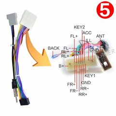 ISO Suzuki Buick Volkswagen Hyundai Kia Honda Toyota Nissan Ford Peugeot 307 VW auto Androidi raadiokaabli toitepistik jaoks цена и информация | USB адапторы для аудиосистем | kaup24.ee