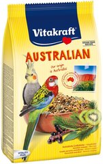 Sööt keskmistele papagoidele eukalüptiga Vitakraft Australian, 750 g цена и информация | Корм для птиц | kaup24.ee