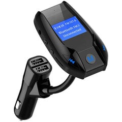 Autokomplekt MP3-muusikamängija Juhtmeta Bluetooth-vastuvõtja FM-saatja modulaator 5V 3.1A kahekordne USB U-ketas / TF-kaart LCD-ekraaniga hind ja info | USB adapterid tehase helisüsteemile | kaup24.ee