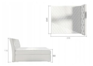 Кровать NORE Balvin, 140x200 см, зеленая цена и информация | Кровати | kaup24.ee