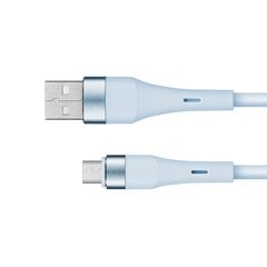 Силиконовый USB - microUSB кабель Kruger&Matz Basic, 1м, синий цена и информация | Кабели для телефонов | kaup24.ee