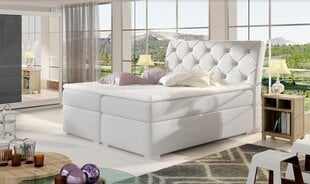 Кровать NORE Balvin, 140x200 см, белая экокожа цена и информация | Кровати | kaup24.ee