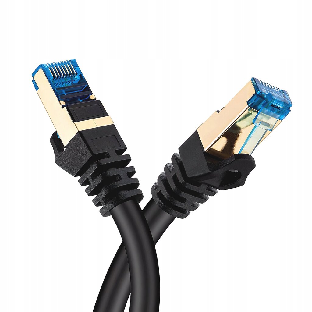 Võrgukaabel LAN kuldne vask + sftp cat7 10m patchcord rj45 7 ethernet цена и информация | Kaablid ja juhtmed | kaup24.ee