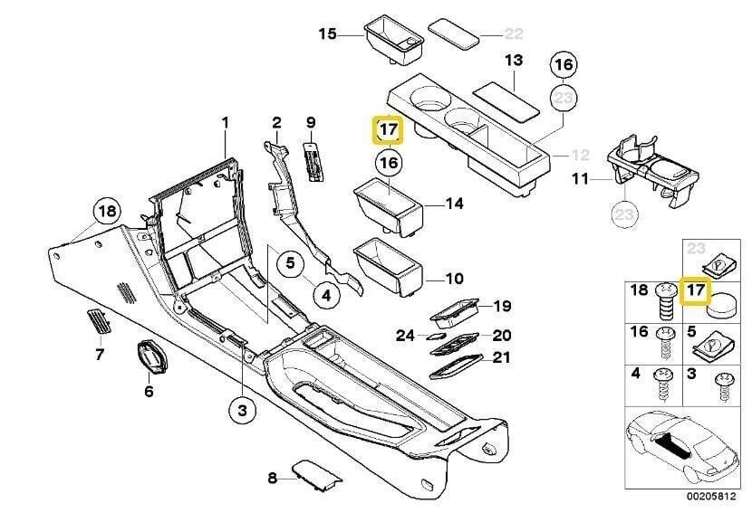 BMW E36 kruvikeeraja kate Ehtne 51168398920 hind ja info | Lisaseadmed | kaup24.ee