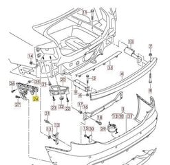 Audi A6 C6 Avant Задний NS левый бампер опорный кронштейн направляющая 4F9807453 оригинальный цена и информация | Дополнительные принадлежности | kaup24.ee