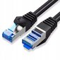 Ethernet patchcord s/ftp 6a montis rj45 / rj45 võrgukaabel 30m must hind ja info | Kaablid ja juhtmed | kaup24.ee