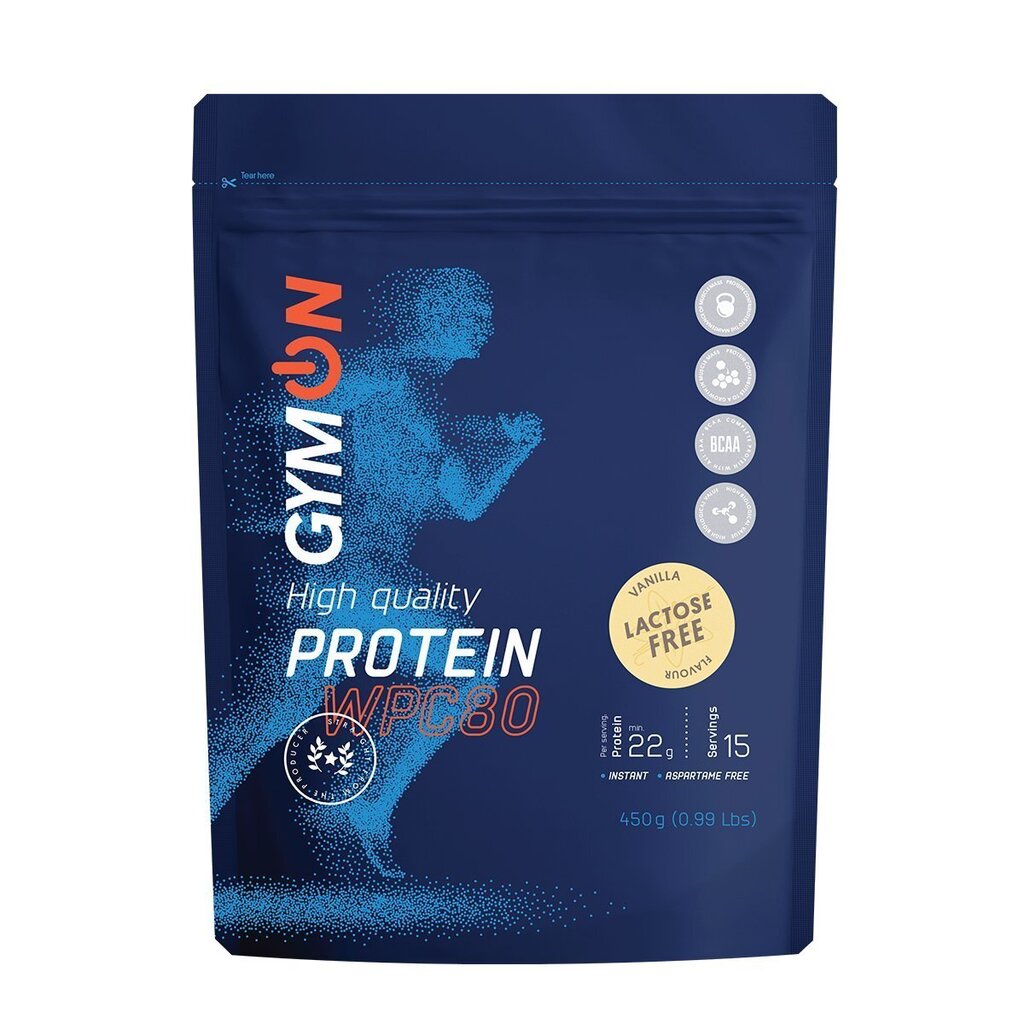 Vadakuvalgu kokteil ilma laktoosita GymON, 450 g hind ja info | Proteiin | kaup24.ee