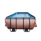 Karkassiga bassein filtri, katuse ja soojuspumbaga Exit Wood, 400x200cm, pruun цена и информация | Basseinid | kaup24.ee
