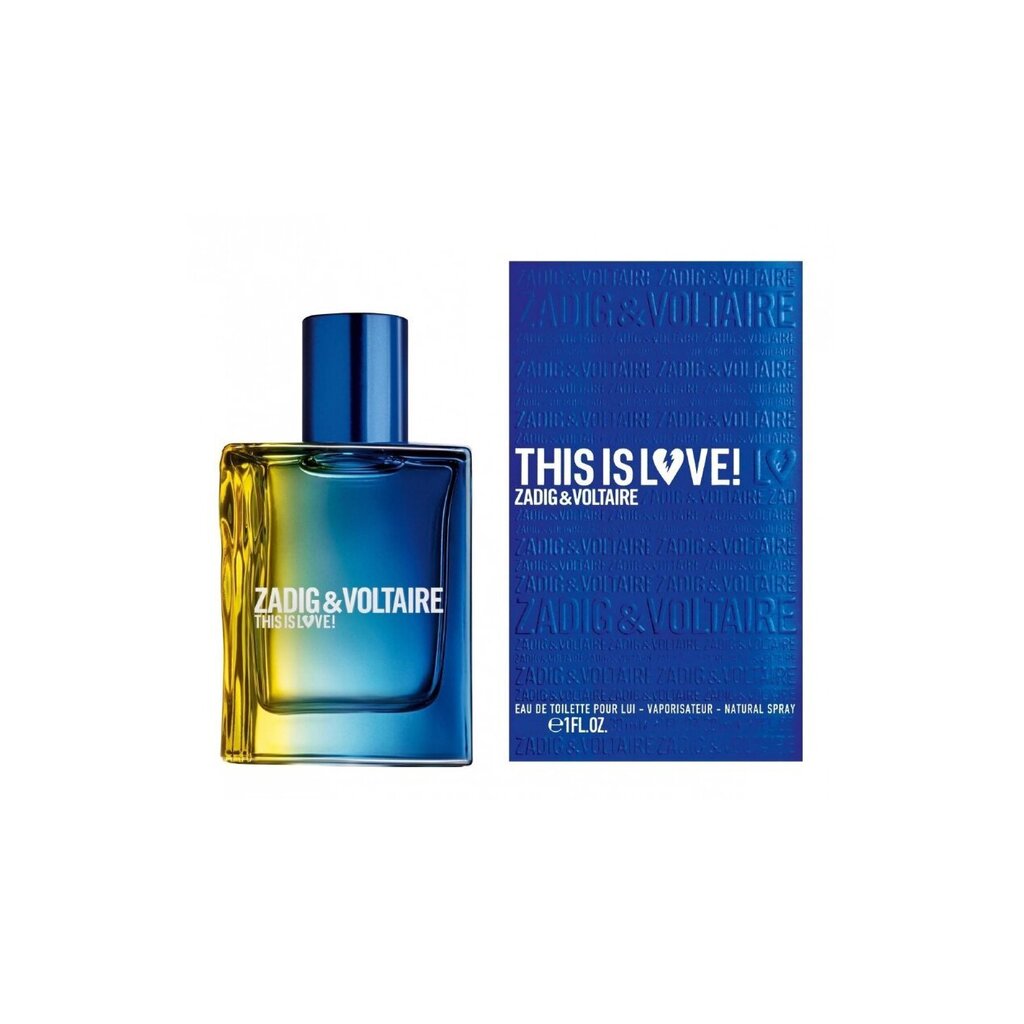 Parfüümvesi Zadig & Voltaire This Is Love! EDT meestele 50 ml hind ja info | Meeste parfüümid | kaup24.ee