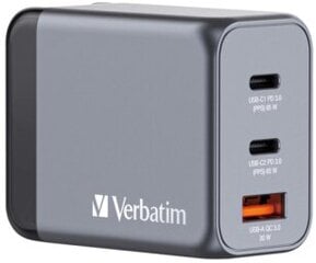 Lādētājs Verbatim Wall Charger 65W Grey цена и информация | Зарядные устройства для телефонов | kaup24.ee