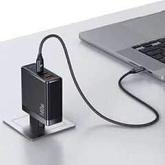 USAMS Ład. siec. 2xUSB-C+1xUSB T52 PD140W PD Fast Charging US-CC168 + kabel U82 USB-C|USB-C US-SJ581 240W czarny|black UM Series UMXLOGTC01 цена и информация | Зарядные устройства для телефонов | kaup24.ee