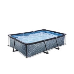 Каркасный бассейн с фильтром Exit Stone, 300x200cm см, серый цена и информация | Бассейны | kaup24.ee