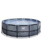 Karkassiga bassein liivafiltriga Exit Premium Stone ø450x122cm, hall hind ja info | Basseinid | kaup24.ee