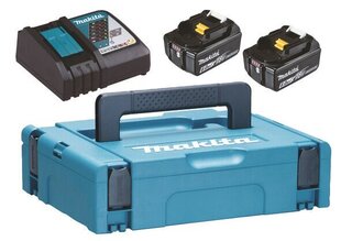 Komplekt Makita 18V, 2XBL1860, DC18RC, Makpac 198116-4 цена и информация | Шуруповерты, дрели | kaup24.ee