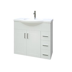 Шкафчик для ванной с раковиной Eternal 85 см, белый цена и информация | Шкафчики для ванной | kaup24.ee