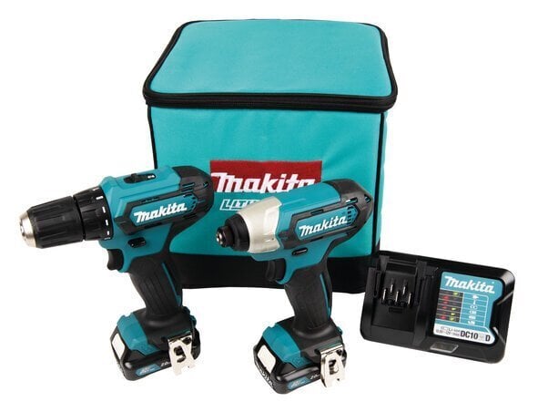 Akuga tööriistakomplekt Makita CXT, 2X2.0AH, TD110, DF333 цена и информация | Akutrellid, kruvikeerajad | kaup24.ee