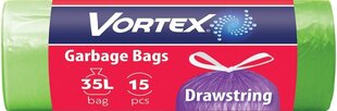 Seotavad prügikotid Vortex 35L/15tk цена и информация | Мусорные мешки | kaup24.ee