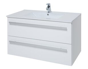 Шкафчик для ванной с раковиной Serena 90 см, белый цена и информация | Шкафчики для ванной | kaup24.ee