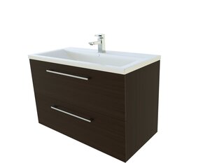 Шкафчик для ванной с раковиной Scandic 81 см, чёрный цена и информация | Шкафчики для ванной | kaup24.ee
