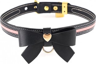 Sevanda Love Heart Butterfly Leather Collar Set - Black with Pink цена и информация | БДСМ и фетиш | kaup24.ee