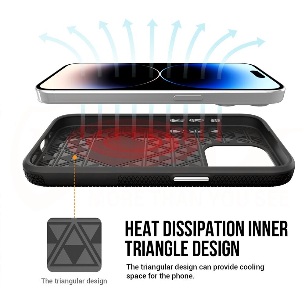 Vmax Triangle Case for Samsung Galaxy S23 FE black hind ja info | Telefoni kaaned, ümbrised | kaup24.ee