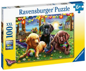 Головоломка Ravensburger Выгул щенков 100 д., 12886 цена и информация | Пазлы | kaup24.ee