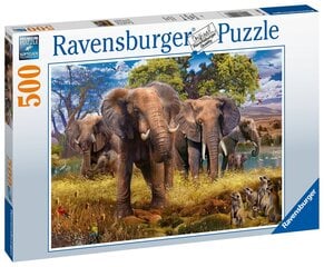 Пазл Ravensburger Семья слонов, 500 д., 15040 цена и информация | Пазлы | kaup24.ee