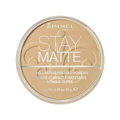 Компактная пудра Rimmel London Stay Matte 14 г, 010 Warm Honey цена и информация | Пудры, базы под макияж | kaup24.ee