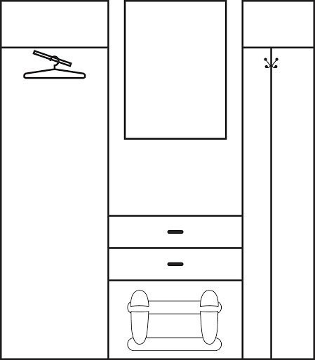 Esikukomplekt peegliga VI, ploom цена и информация | Esikukomplektid | kaup24.ee