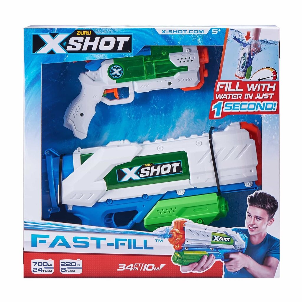 Mänguasi vesipüsside komplekt X-Shot Epic Fast-Fill ja Micro Fast-Fill, 56222 hind ja info | Mänguasjad (vesi, rand ja liiv) | kaup24.ee