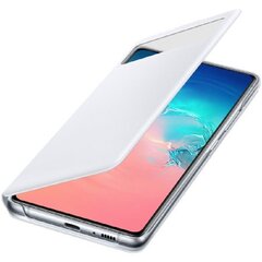 Чехол-кошелек для Samsung Galaxy S10 Lite S View, белый цена и информация | Чехлы для телефонов | kaup24.ee