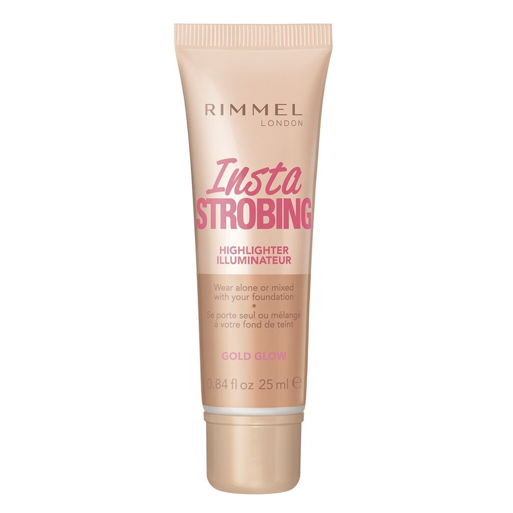 Sära andev toode Rimmel Insta Strobing 25 ml, 002 Gold Glow hind ja info | Päikesepuudrid, põsepunad | kaup24.ee