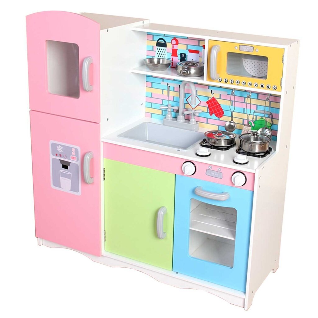 Puidust kööginurk tarvikutega Ricokids hind ja info | Tüdrukute mänguasjad | kaup24.ee
