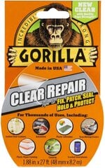 Gorilla клейкая лента "Clear Repair" 8,2м цена и информация | Механические инструменты | kaup24.ee