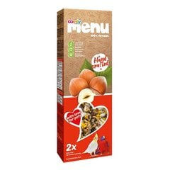 Toit pähklitega keskmist kasvu papagoidele Comfy Menu, 90 g цена и информация | Корм для птиц | kaup24.ee