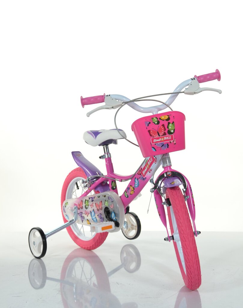 Laste jalgratas Bimbo Bike 16" Girl Butterfly, roosa hind ja info | Jalgrattad | kaup24.ee