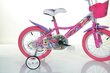 Laste jalgratas Bimbo Bike 14" Girl Butterfly, roosa hind ja info | Jalgrattad | kaup24.ee