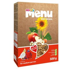 Toit keskmist kasvu papagoidele Comfy Menu, 500 g hind ja info | Linnutoidud | kaup24.ee