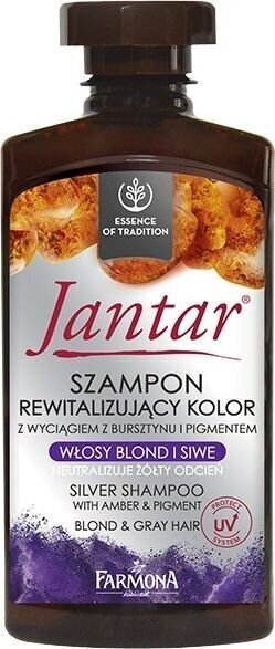Taaselustav šampoon heledatele ja hallidele juustele Farmona Jantar Revitalizing 330 ml hind ja info | Šampoonid | kaup24.ee