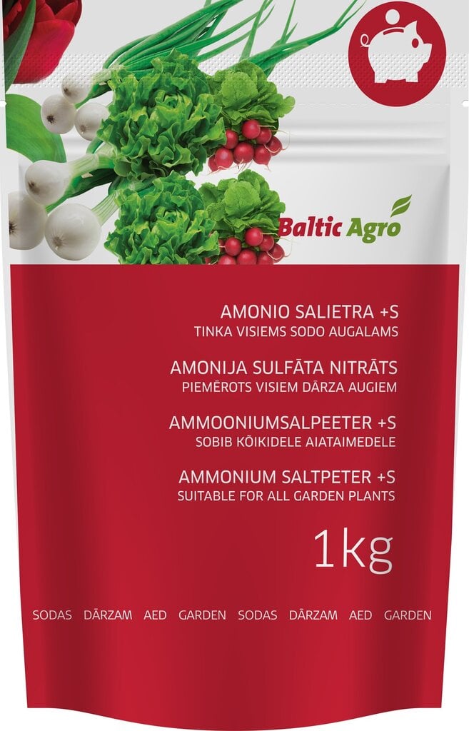 Väetis ammooniumnitraat +S 1 Kg hind ja info | Kuivväetised | kaup24.ee