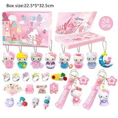 Sanrio Hello Kitty advendikalender Animefiguur Jõulukingid 24tk/karp võtmehoidja ripatsiga tüdrukutele loomingulised kaunistused цена и информация | Игрушки для девочек | kaup24.ee