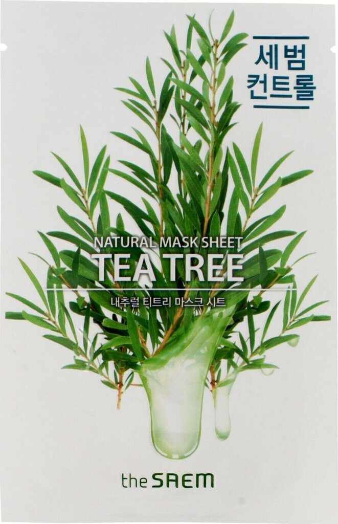 Lehtmask näole teepuuga SAEM Natural Tea Tree цена и информация | Näomaskid, silmamaskid | kaup24.ee